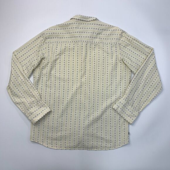 RUSTY Shirt Men XL Extra Large Maze Button Up Patterned Long Sleeve Cotton Blend - Picture 7 of 9